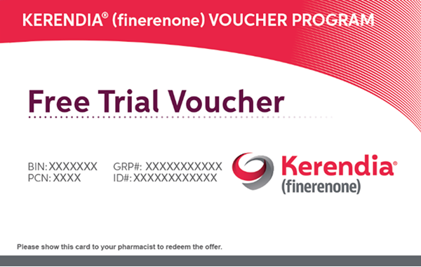 Kerendia voucher program with a free trial offer 