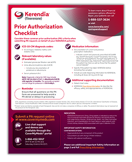 KERENDIA (finerenone) prior authorization checklist 