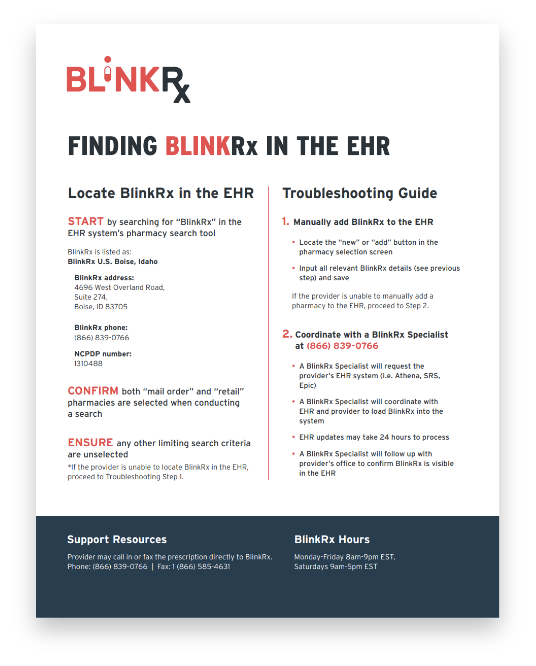 BlinkRX EHR guide