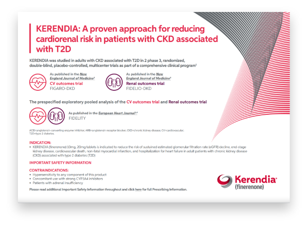 Kerendia (finerenone) Clinical Trial Program resource