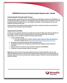 Sample letter of Tiering Exception Request in PDF format